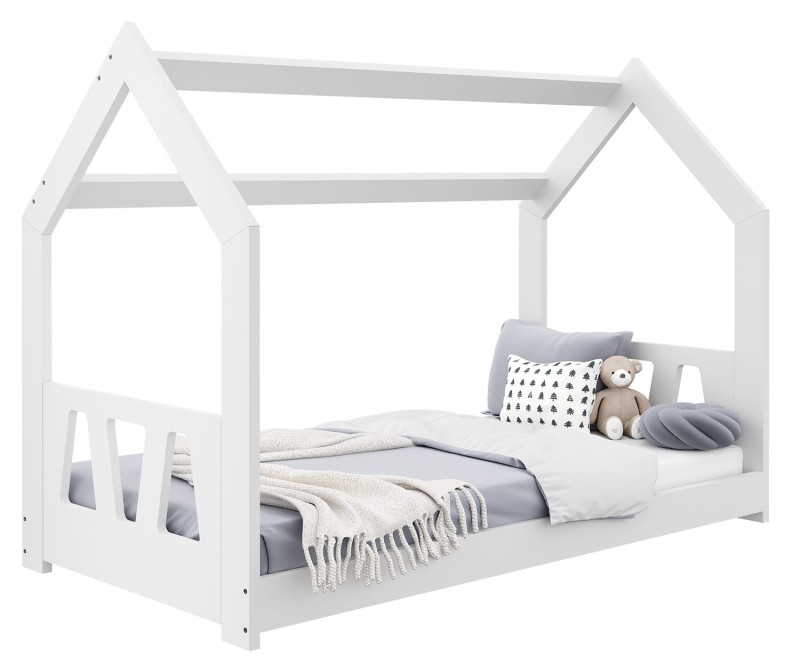 Dětská postel Domeček 160x80 D2A bílá s roštem