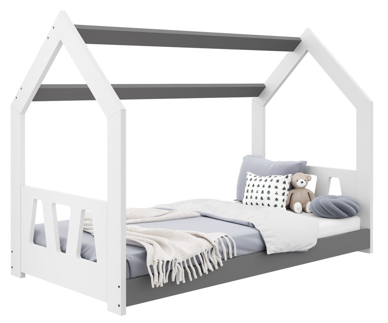 Dětská postel Domeček 160x80 D2A bílá s roštem