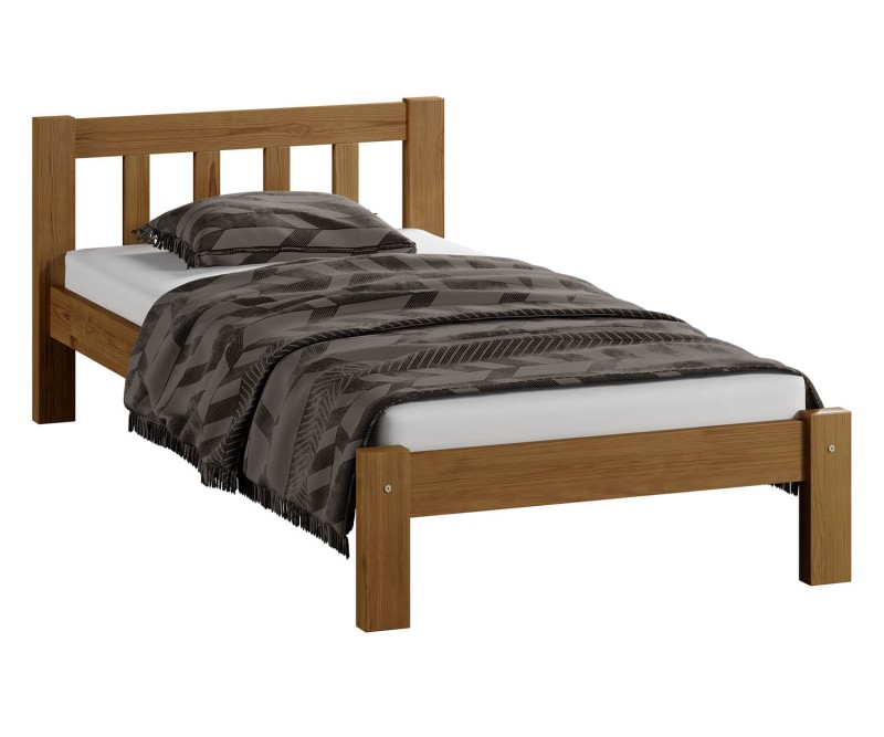 Postel z masivu  90x200 Alena dub s roštem