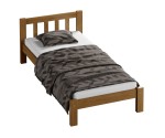 Postel z masivu  90x200 Alena dub s roštem