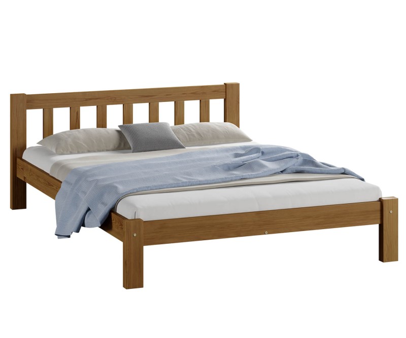 Postel z masivu 140x200 Alena dub s roštem