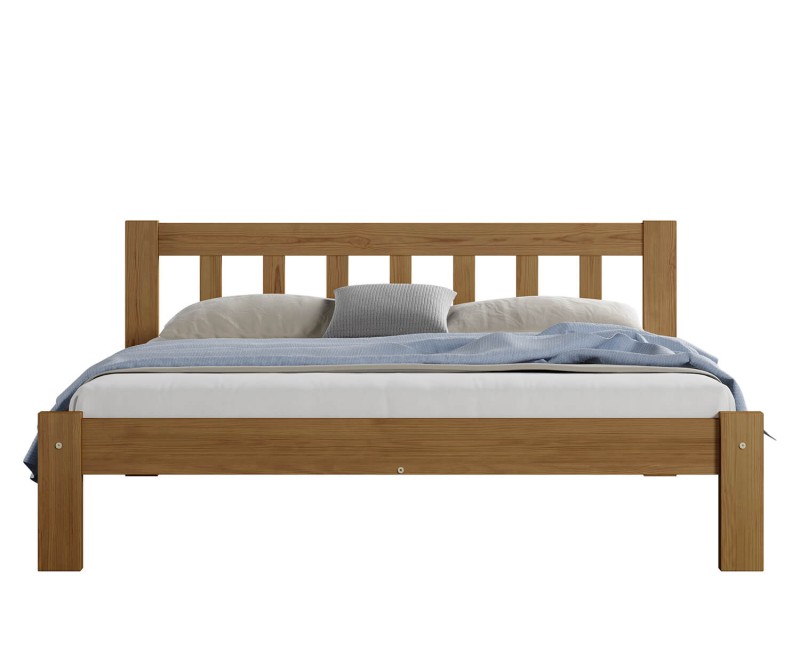 Postel z masivu 140x200 Alena dub s roštem