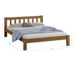 Postel z masivu 140x200 Alena dub s roštem