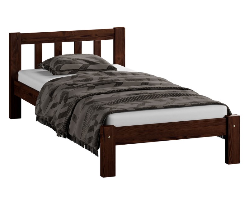 Postel z masivu 90x200 Alena ořech  s roštem