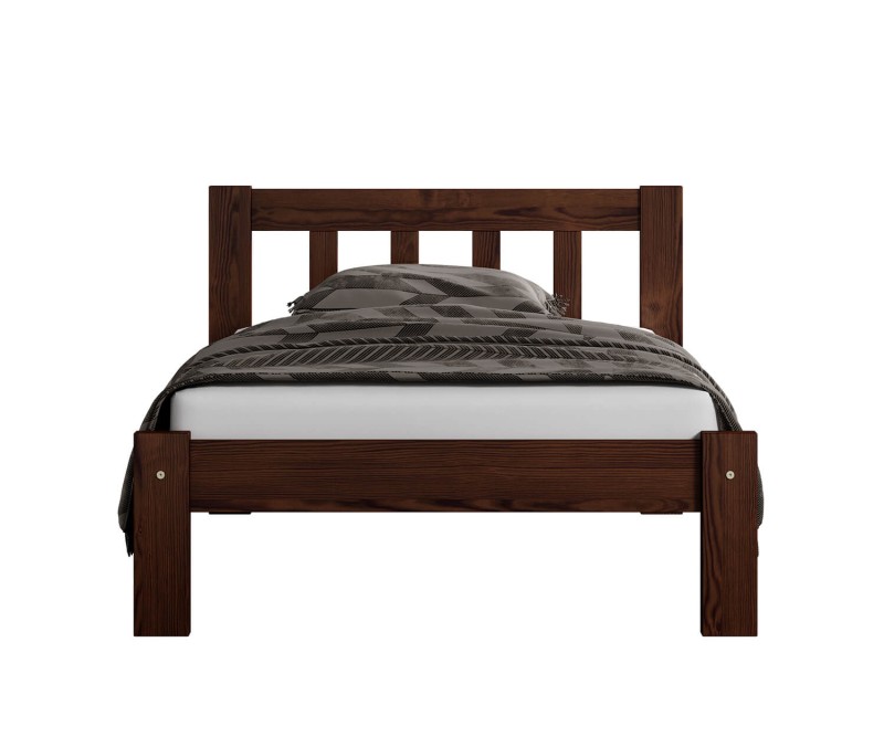 Postel z masivu 90x200 Alena ořech  s roštem