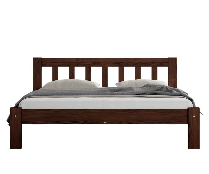 Postel z masivu 140x200 Alena ořech s roštem