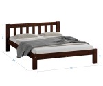 Postel z masivu 140x200 Alena ořech s roštem