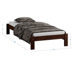 Postel z masivu 90x200 Luisa ořech s roštem