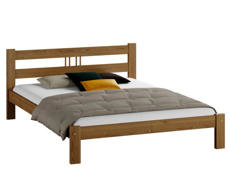 Postel z masivu 120x200 Virginia dub s roštem