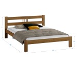 Postel z masivu 120x200 Virginia dub s roštem