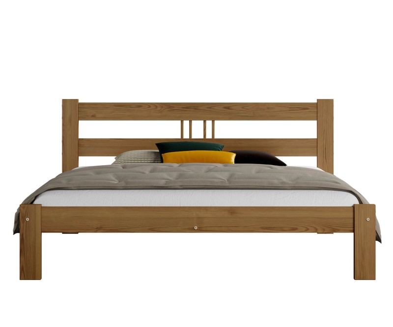 Postel z masivu 120x200 Virginia dub s roštem