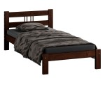 Postel z masivu 90x200 Virginia ořech s roštem