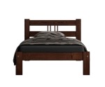 Postel z masivu 90x200 Virginia ořech s roštem