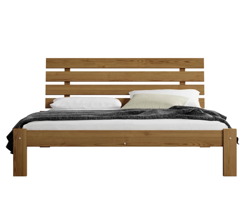 Postel z masivu 160x200 Karla dub s roštem