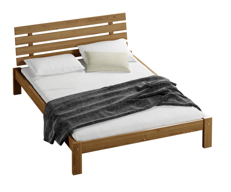 Postel z masivu 160x200 Karla dub s roštem