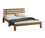 Postel z masivu 160x200 Karla dub s roštem