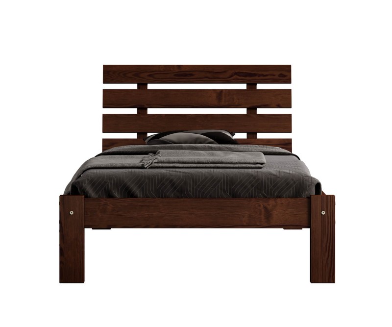 Postel z masivu 90x200 Karla ořech s roštem
