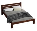 Postel z masivu 160x200 Ajza ořech s roštem