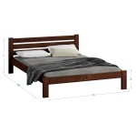 Postel z masivu 160x200 Ajza ořech s roštem