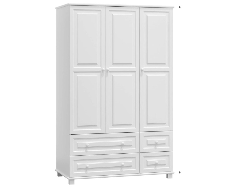 Šatní skříň 3Dč3 šířka 133 bílá