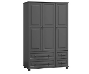 Šatní skříň 3Dč3 šířka 133 šedá