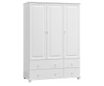 Šatní skříň 3Dč7 šířka 120 bílá