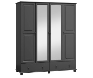 Šatní skříň 4Dč3 šířka 160 šedá