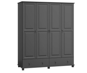 Šatní skříň 4Dč5 šířka 160 šedá