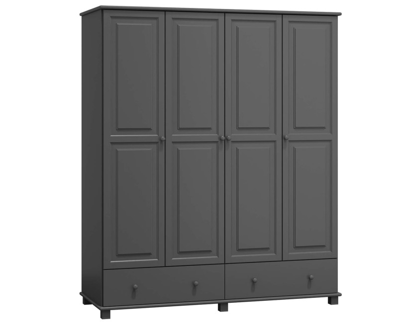 Šatní skříň 4Dč5 šířka 160 šedá