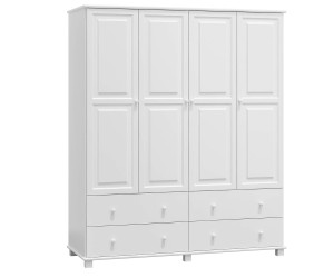 Šatní skříň 4Dč6 šířka 160 bílá
