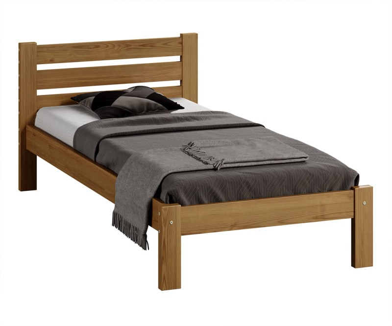 Postel z masivu 90x200 Ajza dub s roštem