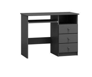 Psací stůl šedý Eduard hloubka 48 borovice