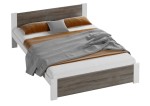 Postel 140x200 DMD3 bílá+lanýžový dub s roštem