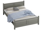 Postel z masivu 120x200 Lena Šedá s roštem