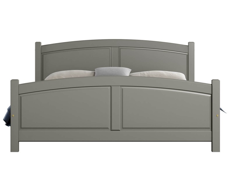 Postel z masivu 160x200 Mela Šedá s roštem