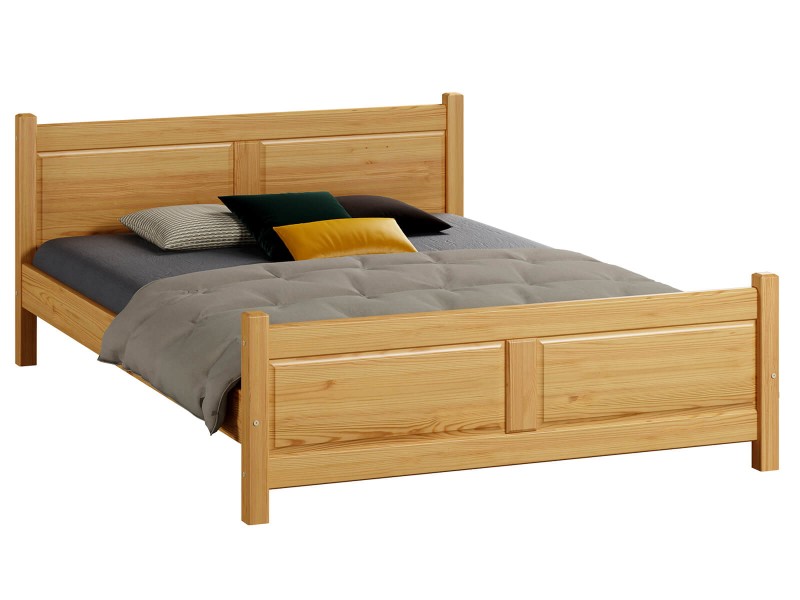 Postel z masivu 140x200 Lena olše s roštem