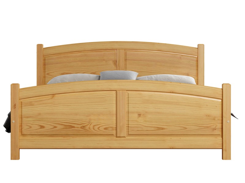 Postel z masivu 160x200 Mela olše s roštem