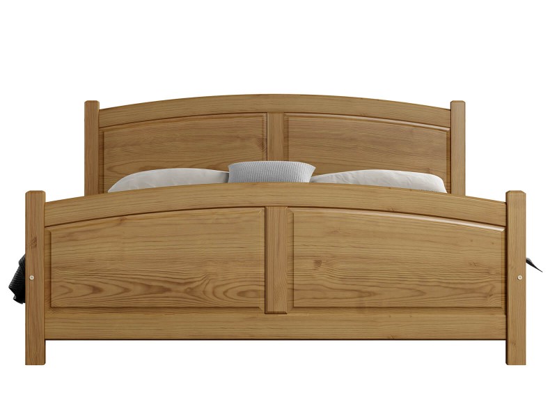 Postel z masivu 120x200 Mela dub s roštem