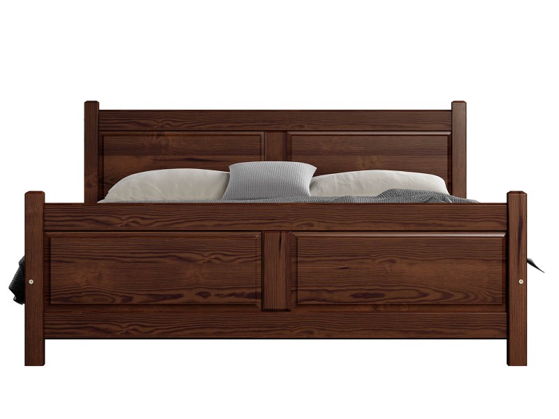Postel z masivu 140x200 Lena ořech s roštem