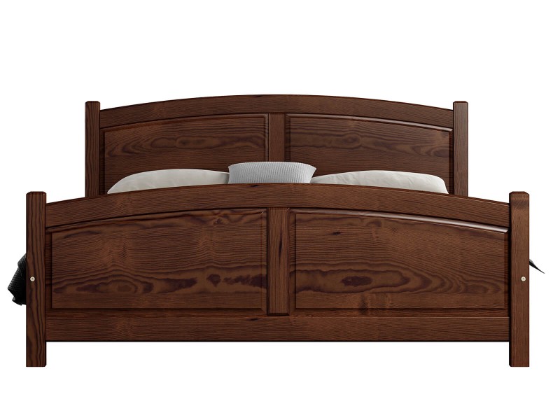 Postel z masivu 120x200 Mela ořech s roštem