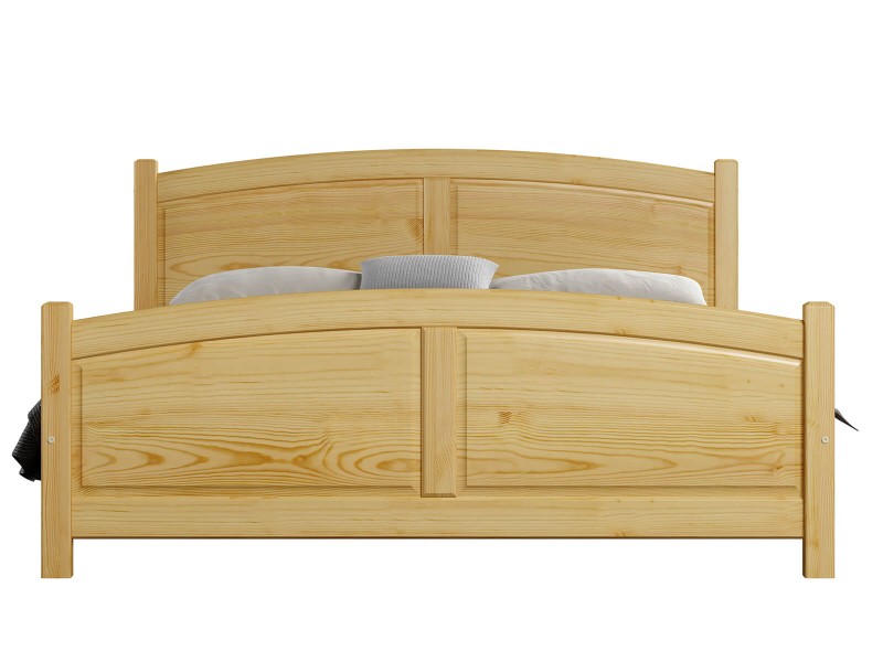 Postel z masivu 160x200 Mela borovice s roštem