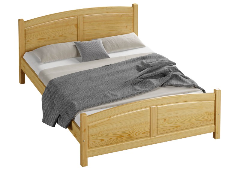 Postel z masivu 180x200 Mela borovice s roštem