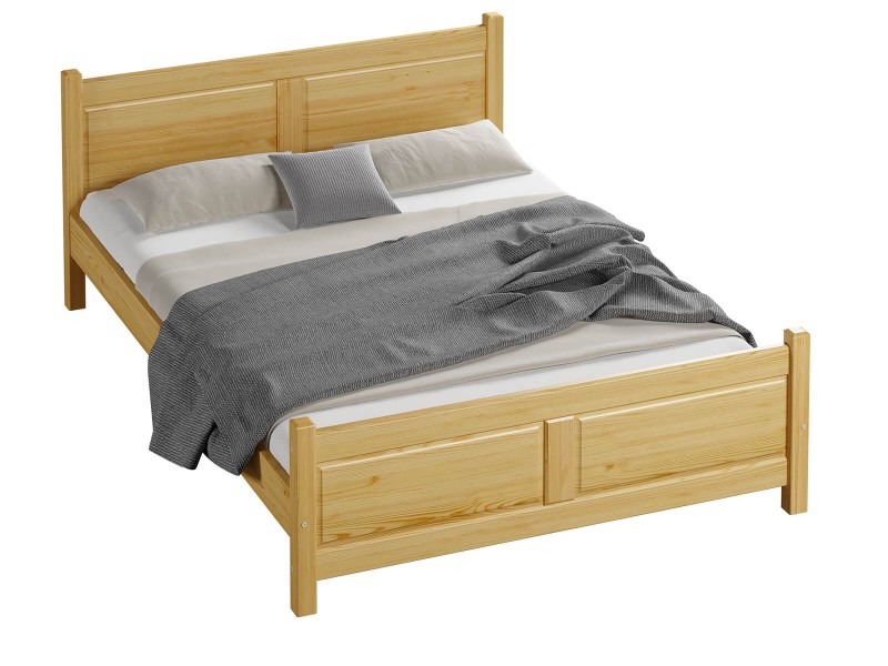 Postel z masivu 140x200 Lena borovice s roštem