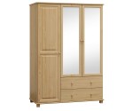 Šatní skříň 3Dč6 šířka 133 borovice