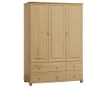Šatní skříň 3Dč7 šířka 120 borovice