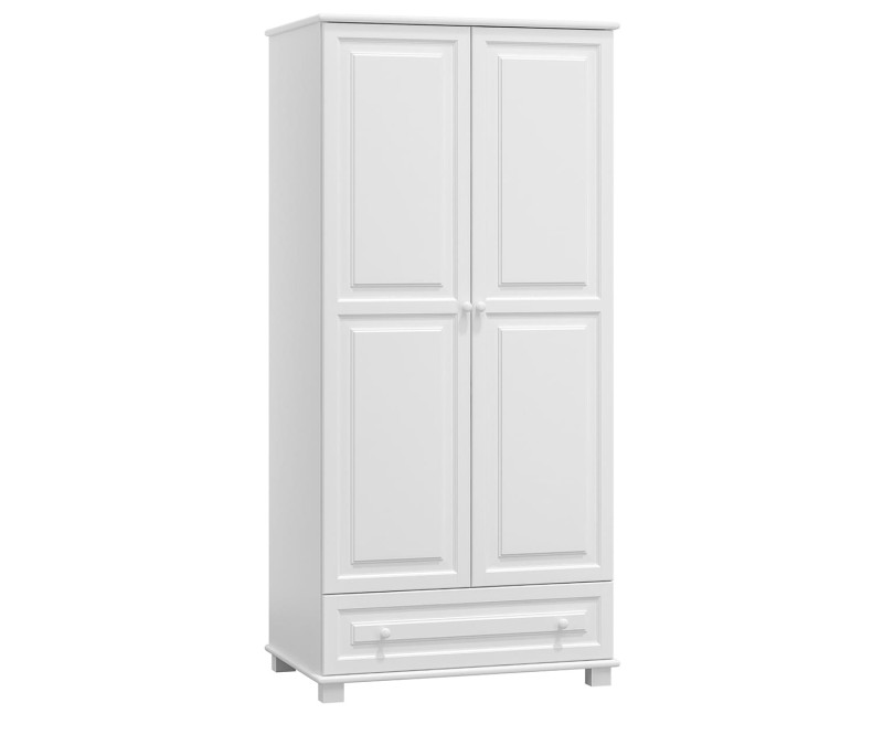 Šatní skříň 2Dč1 šířka 80 věšák bílá