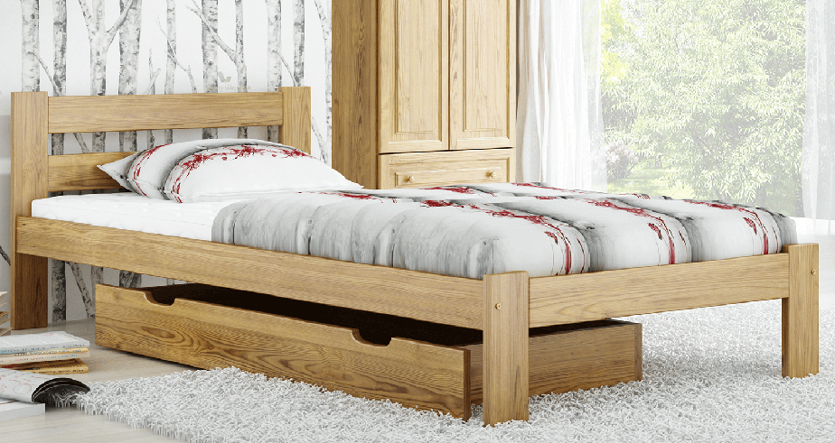 Výhody dub jednolůžkove postel Akio 90x200