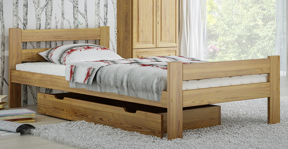 Výhody dub jednolůžkove postel kenta 90x200