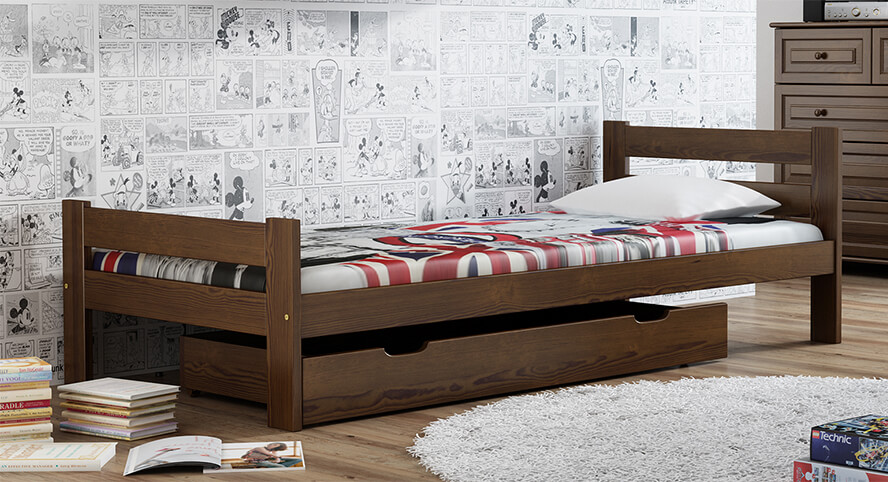 Výhody ořech jednolůžkove postel kenta 90x200